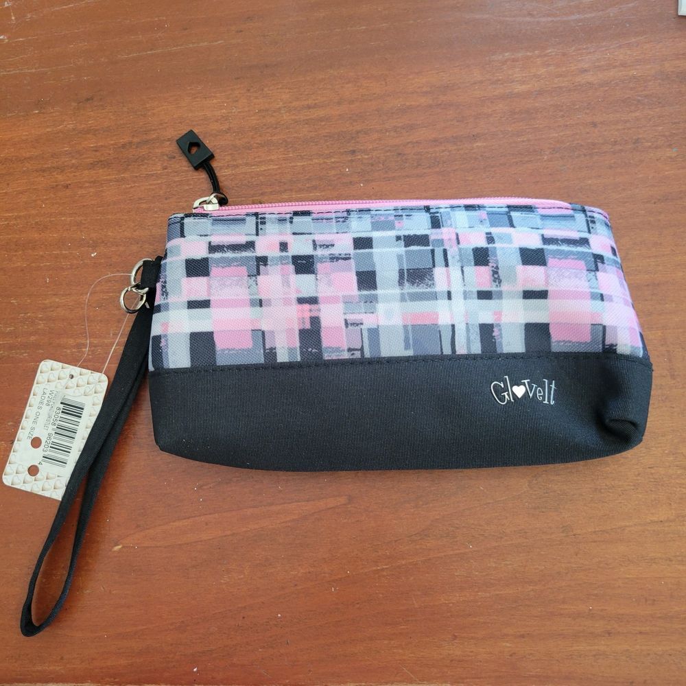 Glove It  Wristlet Cell Phone Travel Purse‎ Wallet Pixel Plaid Print